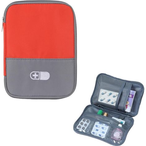 Trousse de premiers secours multicolore 4, compacte et étanche, 3 compartiments