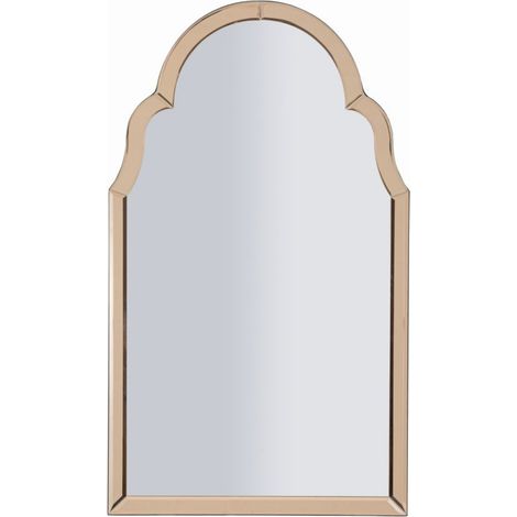Specchio da parete Tangeri ad arco con cornice specchio rosa 41x74 cm