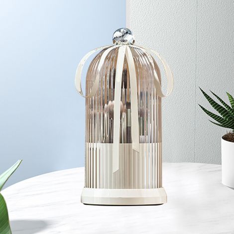 Porte-stylo rotatif de bureau, organisateur de rangement pour pinceaux de maquillage, en plastique, décoration intérieure pour cosmétiques et crayons. (1/5)