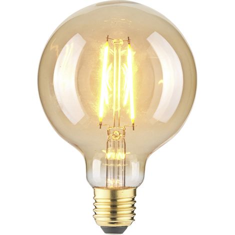 LightMe LM85059 LED  E27 Globeform 2.5 W Bernstein (Ø x L) 95 mm x 140 mm  1 St.