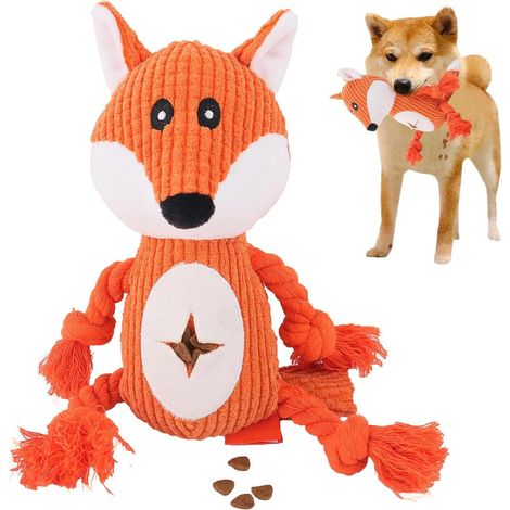 Fox Dog Toys Plush Dog Cat Supplies for Pets, Portable Plush (1/5)