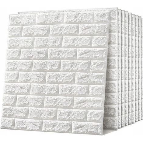 20 paneles de pared autoadhesivos 3D con diseño de ladrillo, 77 x 70 cm, espuma XPE. (1/5)