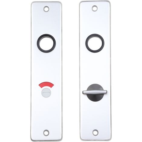 Garniture de porte WC aluminium plaque courte 63/8 - Par set