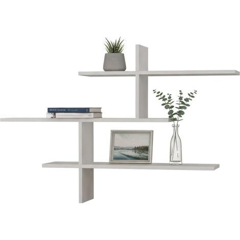 Mensola Maliksi, 4 Ripiani, 123x22x81h cm Bianco