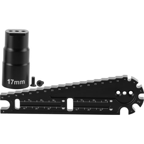 Règle de Mesure de Hauteur RC avec Douille Hexagonale 17mm et Clé Polyvalente (1/5)