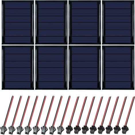 Mini Panneau Solaire 3V 0.3W 65X48mm avec fil pour énergie solaire 8 Pcs Panneau Solaire 3v pour l'énergie de l'énergie Solaire, Accueil Bricolage Projets Scientifiques - Chargeur de Batterie (1/5)