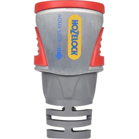 Hozelock 2035 Pro Metal AquaStop Hose Connector (12.5-15mm / 1/2-5/8 inch) with Soft Touch, Watertight, Non-slip Grip, Robust Metal Housing, Flexible and Durable for Secure Garden Hose Connection
