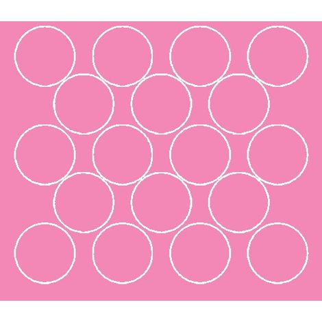 Adesivi circolari da 10 cm, adesivi circolari a pois, 18 pezzi, rosa opaco