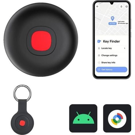 Traceur GPS pour animaux - Mini format porte-clés - Localisation en temps réel - Compatible Android (1/5)