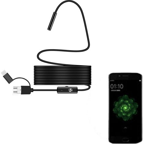 Endoscope industriel USB serpent, câble de 5 m, caméra d'inspection des métaux haute définition pour téléphone et ordinateur (1/5)