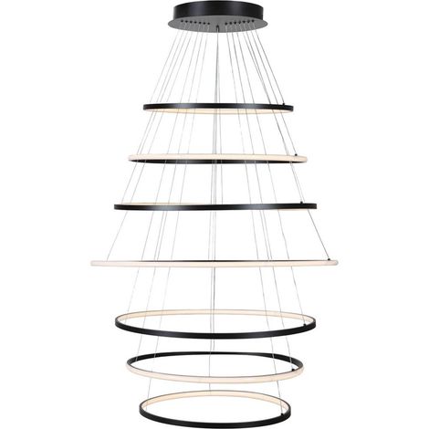Suspension anneaux en métal noir mat - noir mat (1/4)