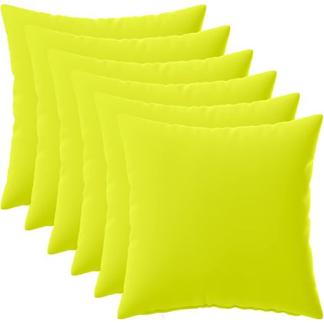 Kissenbezug 6 pcs HEERLEN Hellgrün 45 x 45 cm Polyester vidaXL