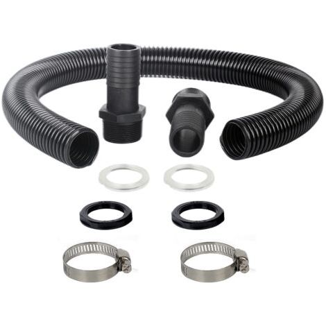 Kit de raccordement de tuyau de descente pour tuyau de descente, kit de connexion de citerne d'eau de 38 mm pour joindre 2 réservoirs d'eau, barils de pluie, réservoirs d'eau ensemble – Tuyau de (1/5)