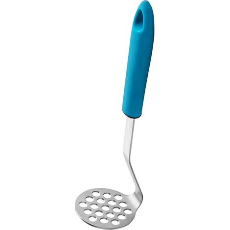 presse-boue En Acier Inoxydable Presse-ail Avocat Pilon Pure De Pommes De Terre Crases Aliments Complmentaires Bleu 24.5 6cm (1/4)