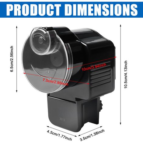Distributeur automatique de nourriture pour poissons, chargeur intelligent programmable pour aquarium avec réglage de temps et dosage ajustable, idéal pour vacances (1/5)