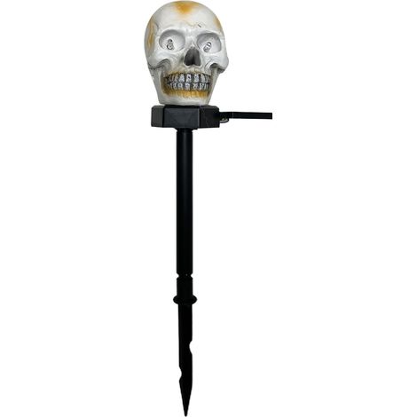 Décoration Squelette LED Solaire pour Jardin - Têtes Lumineuses pour Pelouse Extérieure (1/5)