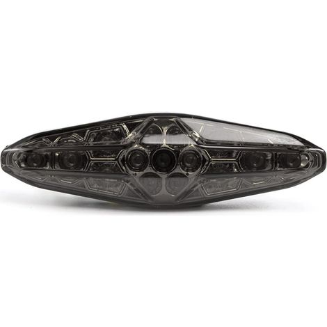 Feu arrière de moto lumière rouge frein à LED feu stop moto feux d'avertissement 15 perles de lampe feux arrière (Noir) (1/5)