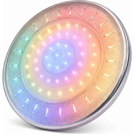 Soffione Doccia LED Cromoterapia 7 Colori RGB Rotondo 22 cm Multicolore 79904