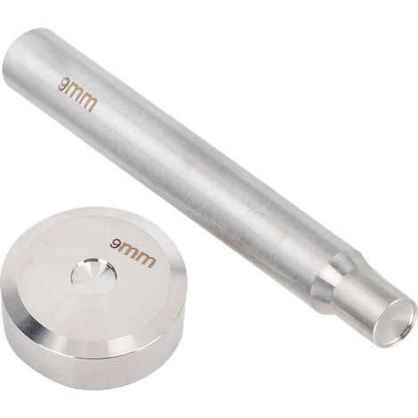 Kit de Fixation pour Boutons en Cuir avec Poinçon et Rivets Double Face 9mm (1/5)