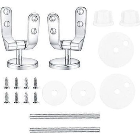 Charnière De Remplacement Pour Siège De Toilette En Alliage De Zinc Raccords Fixation (1/4)