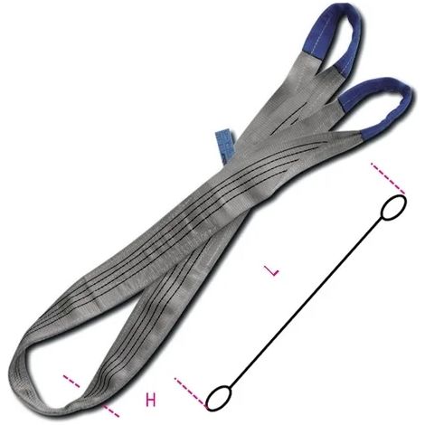 Sangle de levage grise 4 t robur 8157 - 2.0 m