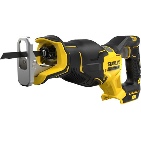 Stanley – Scie sabre brushless 18V – Moteur compact 2 vitesses 0-3200 tr/min – Longueur de course 29 mm – Pour matériaux durs et métal