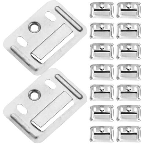 QORVA-100pièces Connecteurs De Panneaux Muraux Inoxydable Pour Fixation De Meubles Accessoires De Montage Et Étanches Pour Salles De Bain Et Espaces Humides