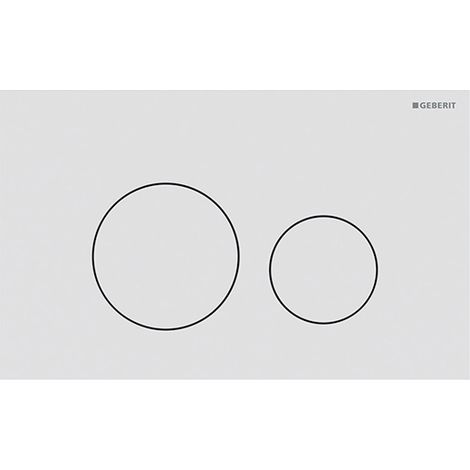 Placca Geberit Sigma40 Round Acciaio Inox / Bianco Opaco Doppio Tasto 115.628.JT.1 Bianco Opaco