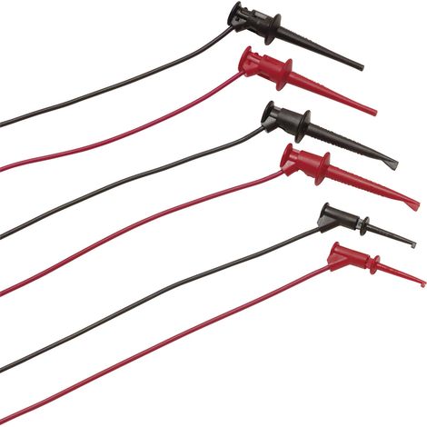 Fluke TL970 Messleitungs-Set Abgreifklemmen Bananenstecker 4 mm 0.90 m Rot, Schwarz 1 St.