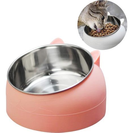 Gamelle pour chat, Gamelle pour chien/chat, Gamelle inclinée pour chat, Tapis pour gamelle pour chat, Gamelle pour chat (1/5)