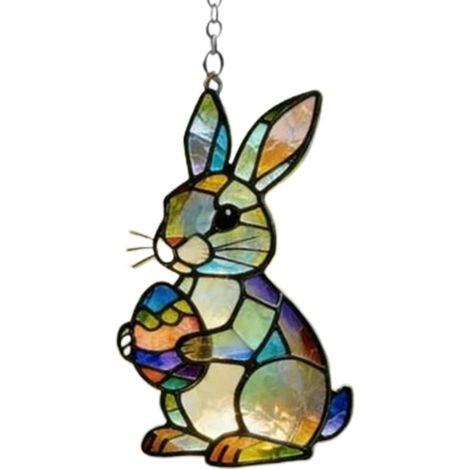Hase 10 cm leicht langlebig Dekoration Glastür Wand