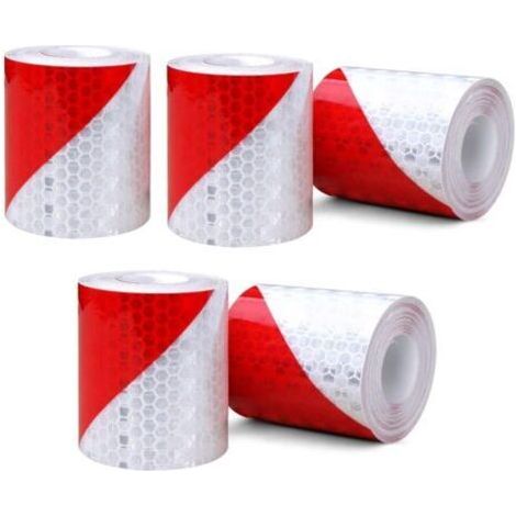 5 pcs Bande réfléchissante,5cm×3m prismatic étanche inclinés Forme de sécurité Rouleau de ruban de signalisation Vinyle autocollant Sécurité ruban adhésif (1/5)