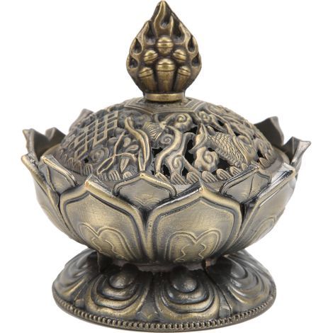 Brûleur d'Encens en Bronze Antirouille Durable pour Décoration d'Intérieur Classique (1/5)