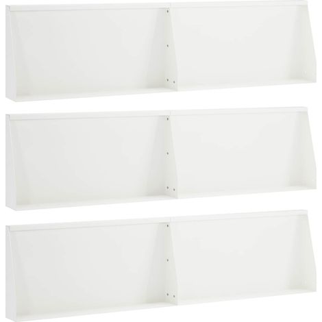 vidaXL Muro de Contención 6 uds. 80 x 12 x 40 cm Acero Blanco (1/5)