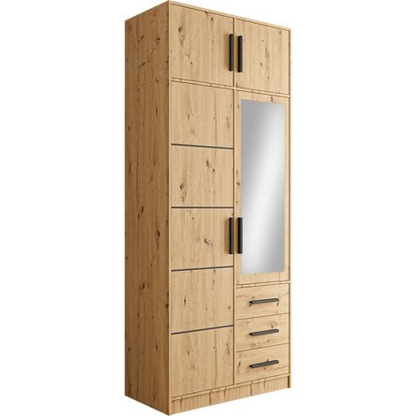 Armoire Lombala 108 , 245x100x58cm, Portes d'armoire: Avec des charnières, Nombre d'étagères: 0 (1/5)
