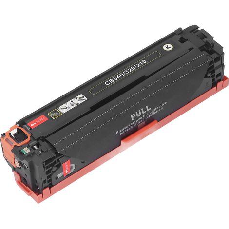 Cartouche de toner de remplacement avec puce pour imprimantes Color LaserJet CP1213, CP1214, CP1215, CP1216, CP1217, CP1513n et CP1514n (compatible CB540A, CE320A et CF210A), noir, 40 g, 2 200 pages.