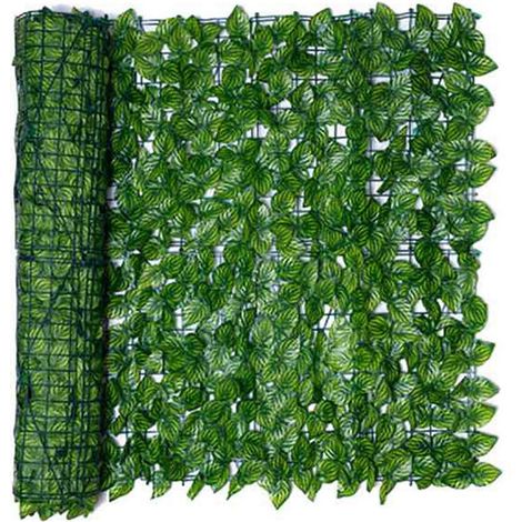 Clôture Artificielle Haie Faux Lierre - 0,5 x 3 m - Écran de Confidentialité Extérieur - Vert (1/5)