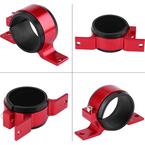 Support moteur en alliage d'aluminium 60mm, collier de fixation pompe à carburant auto, berceau simple filtre rouge (1/5)