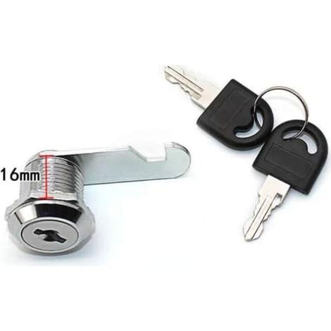 Serrure à came pour armoire - Encoche - 16mmNotched - couleur, taille (1/5)