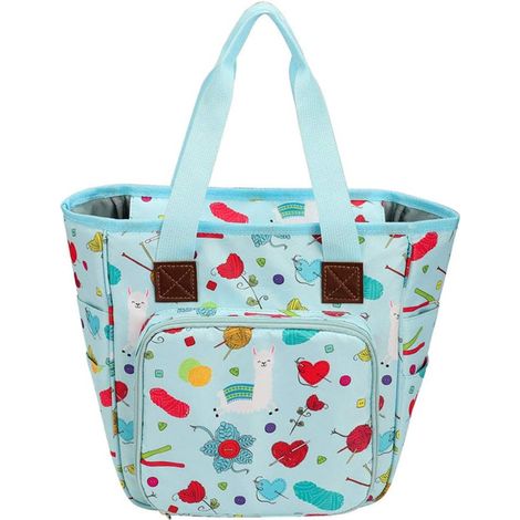 Paquet de Rangement pour Laine à Bandoulière, Multi-Poches Bleu Oxford (1/5)