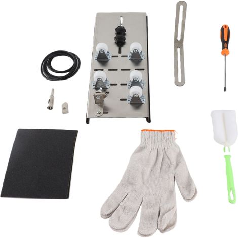 Cortador de vidrio de acero inoxidable de 5 hojas, herramienta de corte afilada para reciclaje y bricolaje. (1/5)