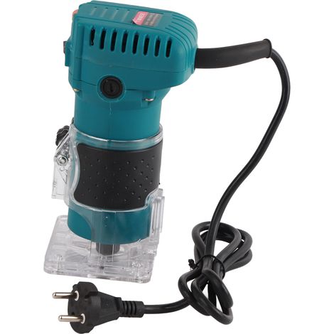 Défonceuse électrique 800W 6 vitesses, machine à rainurer, couper, chanfreiner et sculpter le bois, bleu