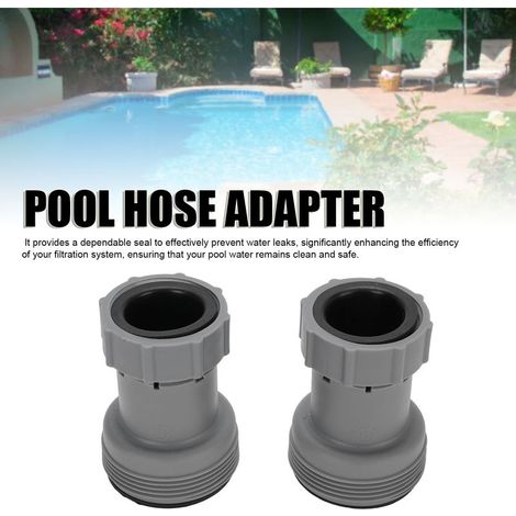 Adaptateur de Raccord pour Filtre de Piscine, 2 pièces, ABS, 1.5 pouces à 1.25 pouces (1/5)