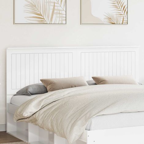 vidaXL Tête de lit Blanc Brillant 180 cm Bois d'ingénierie (1/5)