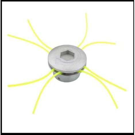 Universal Brush Cutter Head, 4-Wire Brush Cutter Head, Aluminum Brush Cutter Wire Head Brush Cutter Accessory for Lawn Mowers, 72 x 44.5 mm