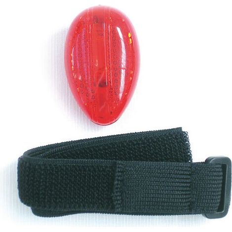 Fanale di sicurezza bici due LED rossi con fascia regolabile