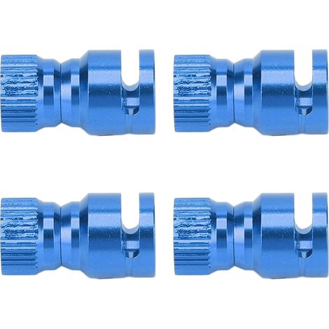 4 pièces de fixation de colonne pour carrosserie de voiture télécommandée RC, en alliage d'aluminium, pour PC et PVC, bleu. (1/5)