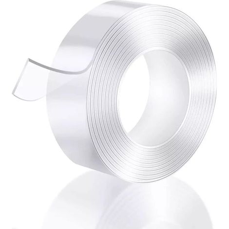 1pcs Ruban adhésif nano magique lavable et imperméable double face en acrylique transparent 1 mm x 3 cm x 3 m (1/5)