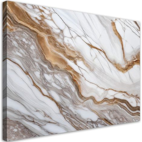 Tableau déco Abstraction de marbre beige gris 100x70 (1/5)