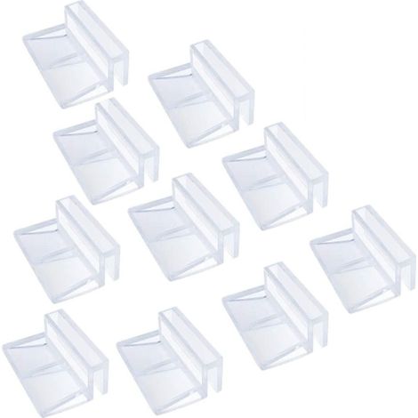 Lot de 10 supports pour aquarium, clips de fixation pour couvercle en verre acrylique de 8 mm. (1/5)
